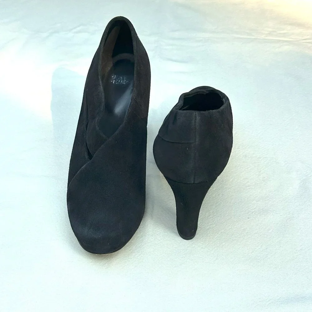 Eileen Fisher Peek Vero Cuoio Black Suede Shootie 9.5 - Picture 8 of 14